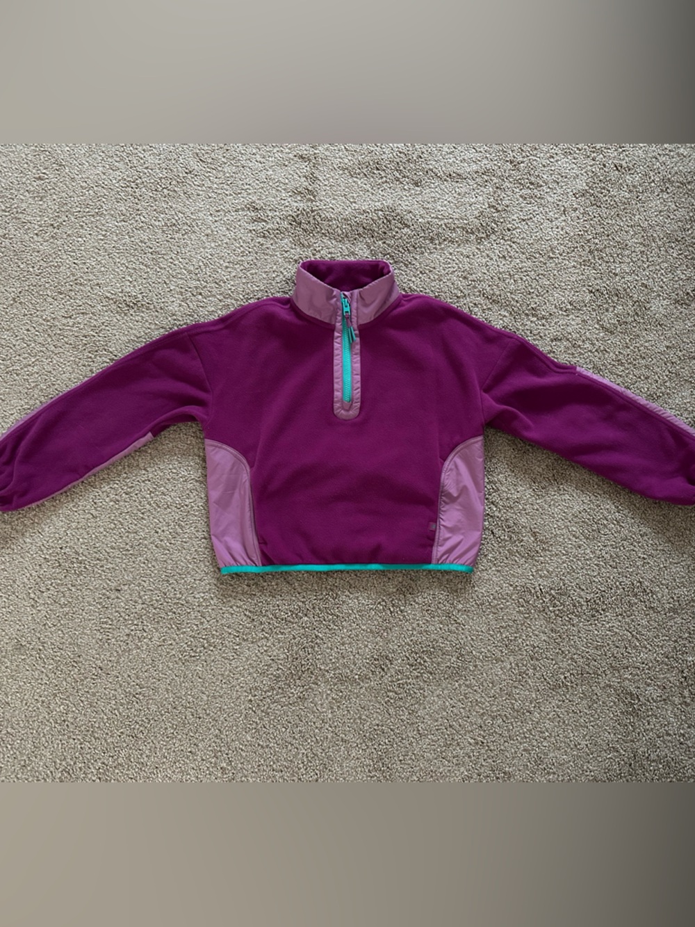 Athleta Purple Kids Quarter Zip Pullover